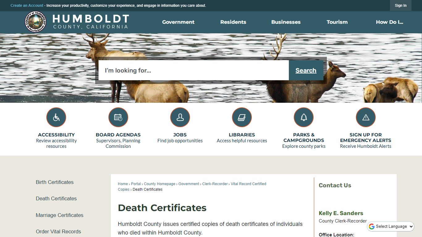 Death Certificates | Humboldt County, CA - Official Website